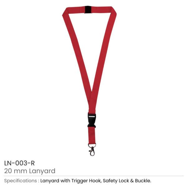 50 Lanyards with Hook, Safety Lock and Buckle