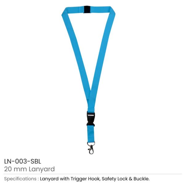 50 Lanyards with Hook, Safety Lock and Buckle