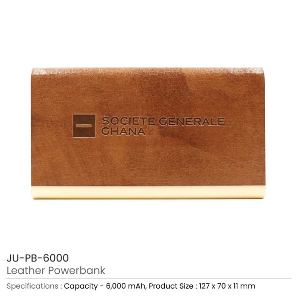 50 Leather Cover Power Bank 6000 mAh
