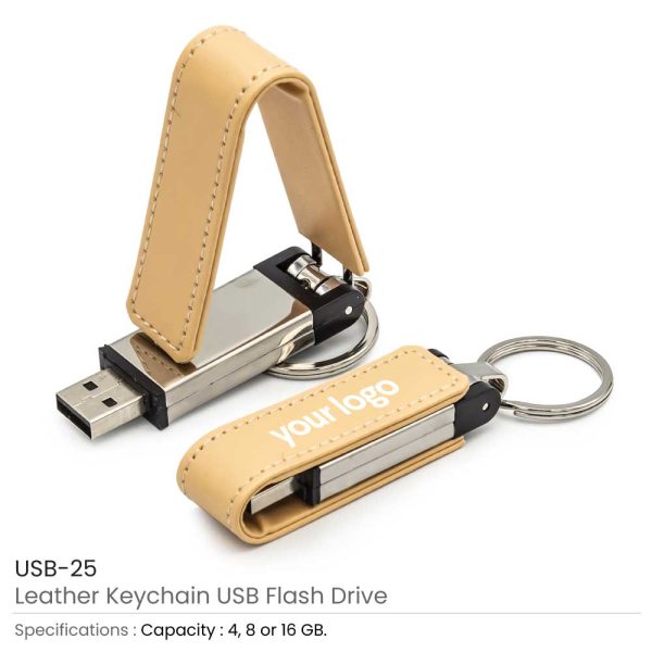 50 Leather Keychain USB - 32 GB