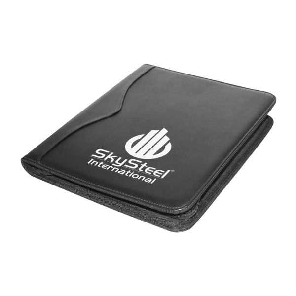 50 Leather Portfolio with Zipper and Calculator