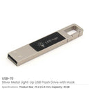 600 Light-Up Logo USB with Snap Hook