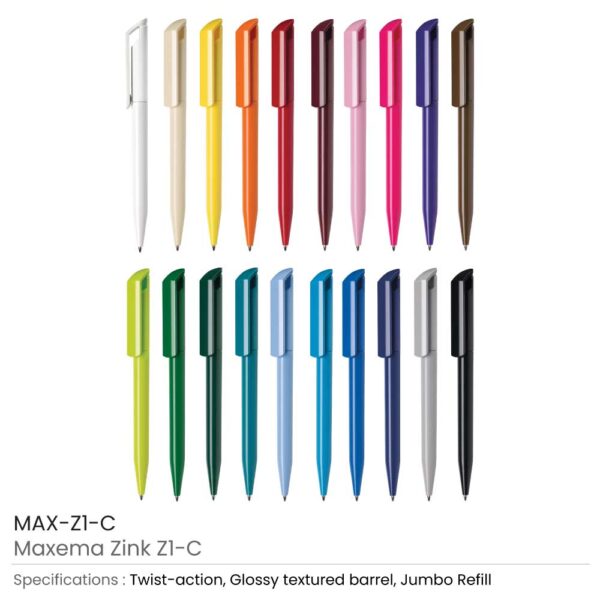 50 Maxema Zink Pens Solid Color body