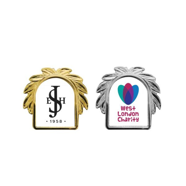 50 Metal Logo Badges