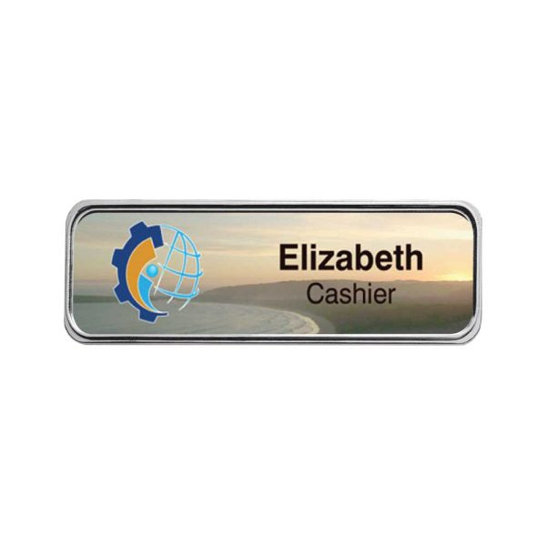100 Metal Injected Name Badges