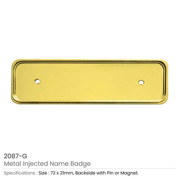 50 Metal Injected Name Badges