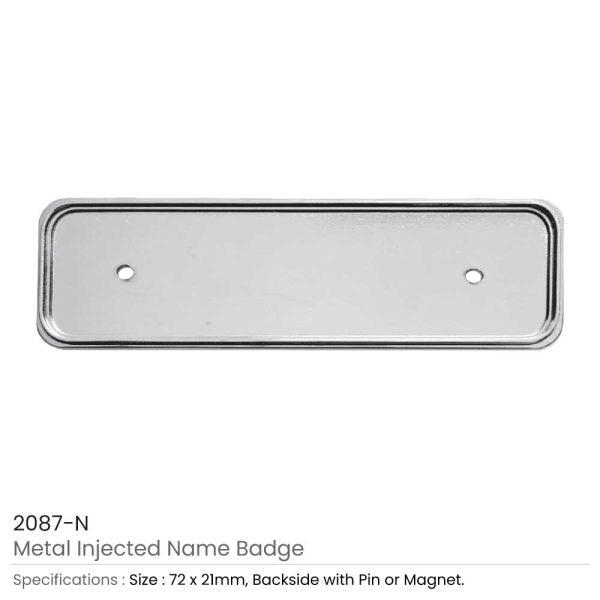 50 Metal Injected Name Badges