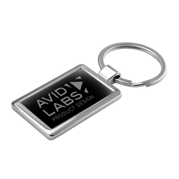 50 Rectangular Metal Keychains