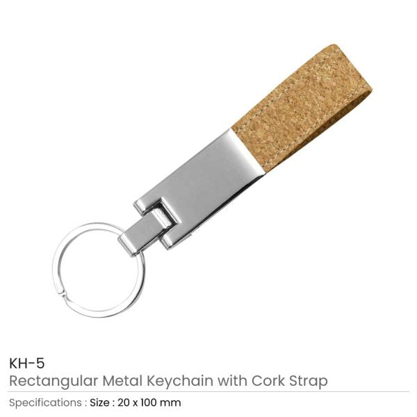 200 Metal Keychain with Cork Strap