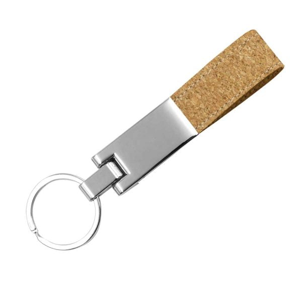 50 Metal Keychain with Cork Strap