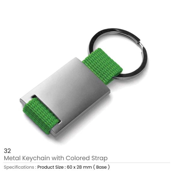 50 Metal Keychain with Strap