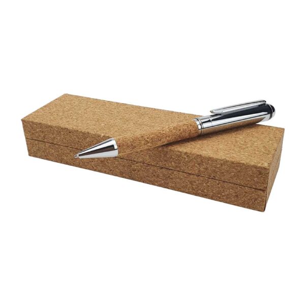100 Metal Pen with Cork Barrel and Box