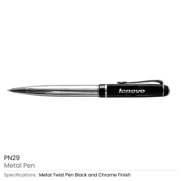 500 Black and Chrome Metal Pens