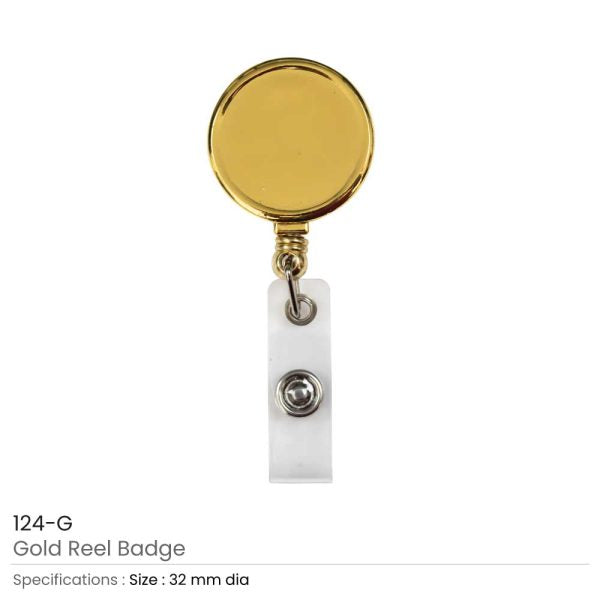 50 Round Metal Reel Badges