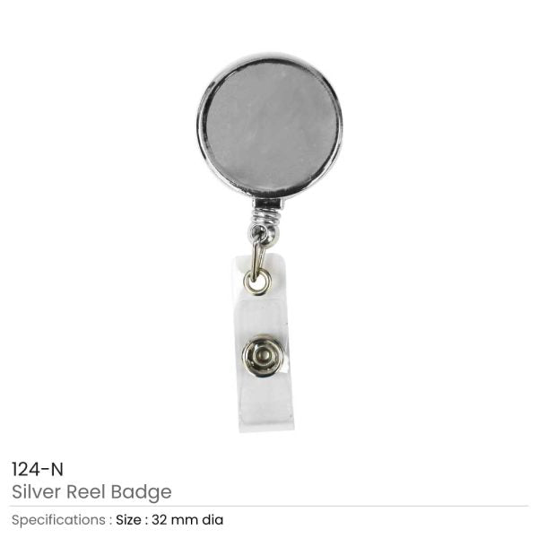 50 Round Metal Reel Badges
