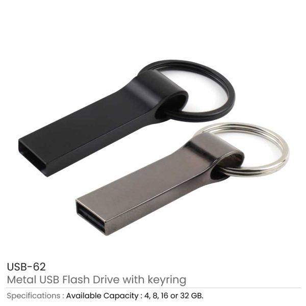 600 Metal USB Flash with Key Ring 16GB