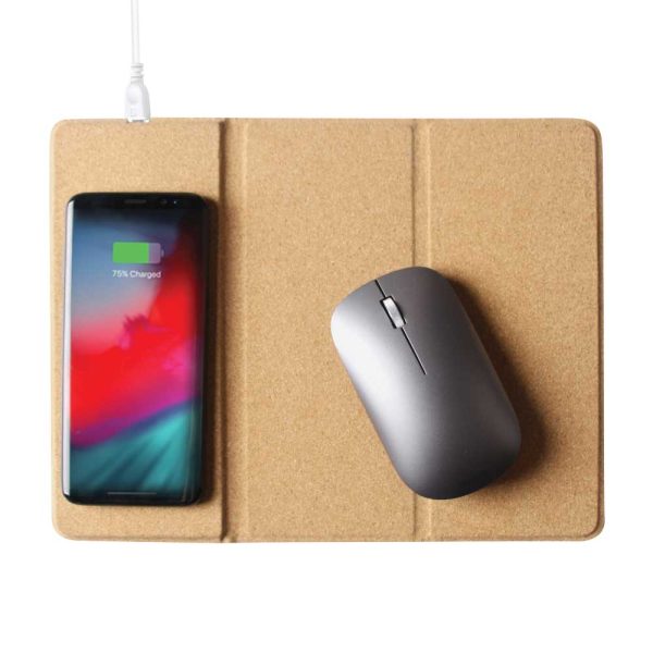 50 Cork Foldable Mousepads with 10W Wireless Charging