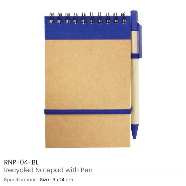 50 Recycled Notepads with Pen