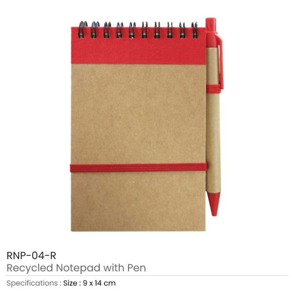 50 Recycled Notepads with Pen