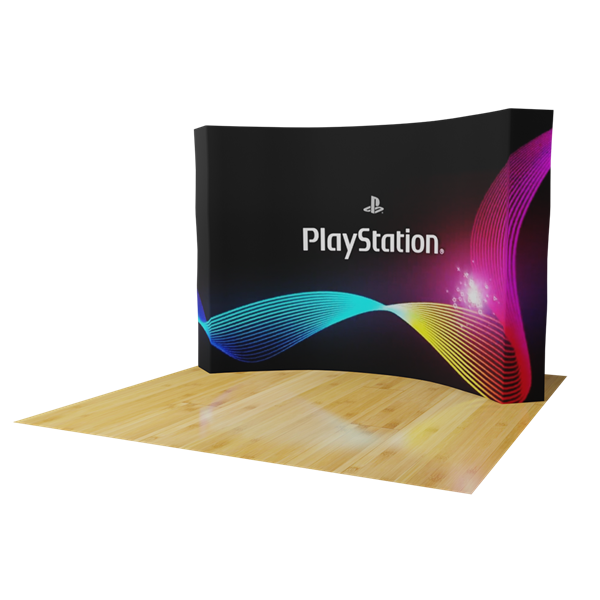 Backlit Fabric Pop up (Curved)