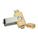 500 OTG Bamboo Swivel USB 32GB