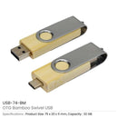 500 OTG Bamboo Swivel USB 32GB