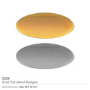 250 Oval Flat Metal Badges