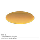 250 Oval Flat Metal Badges