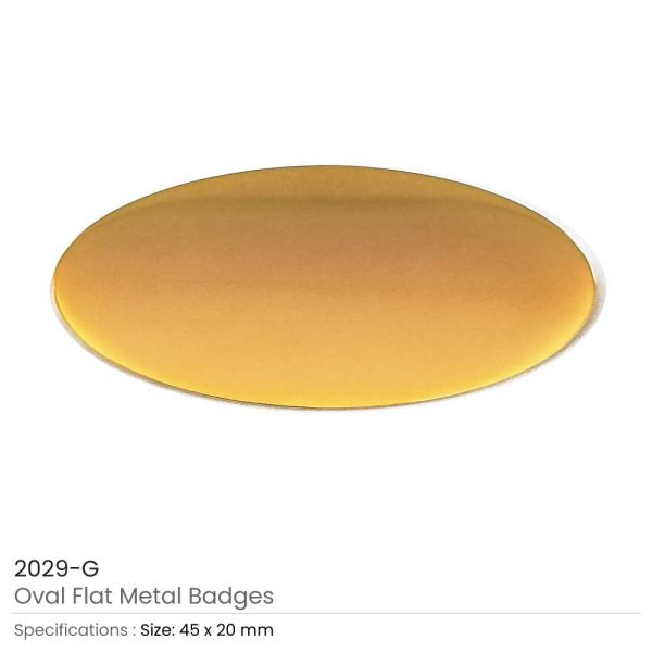 50 Oval Flat Metal Badges
