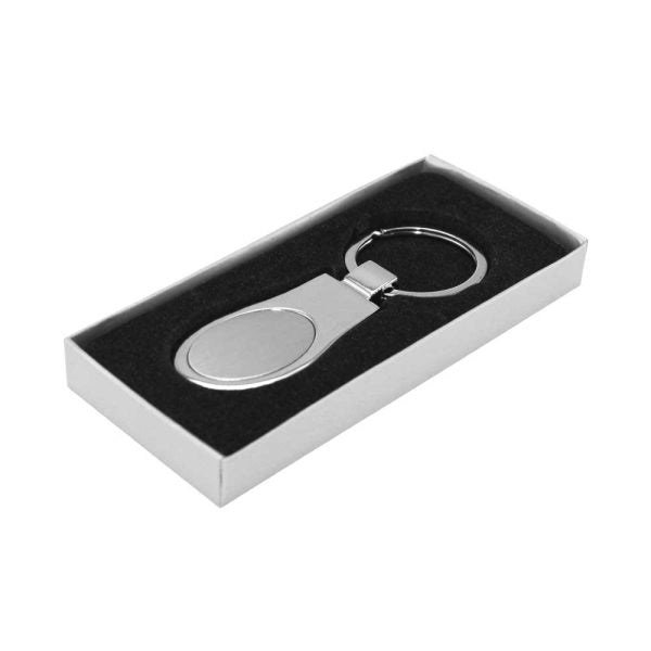 50 Oval Shaped Metal Keychains