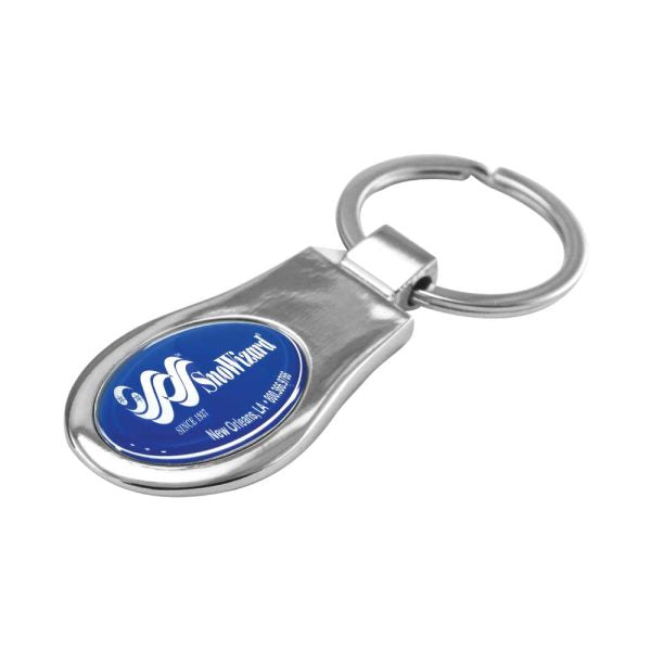 50 Oval Shaped Metal Keychains