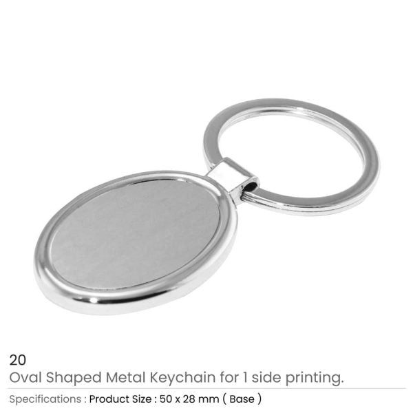 400 Oval Metal Keychains