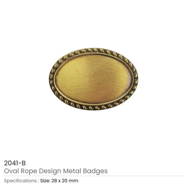 50 Oval Rope Design Logo Badges