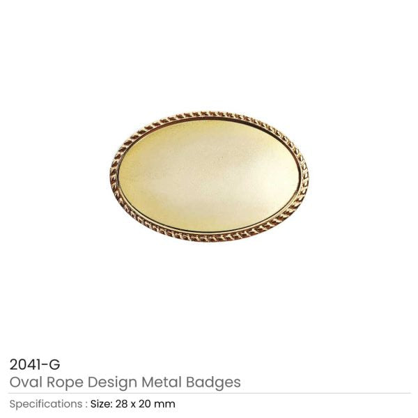 50 Oval Rope Design Logo Badges