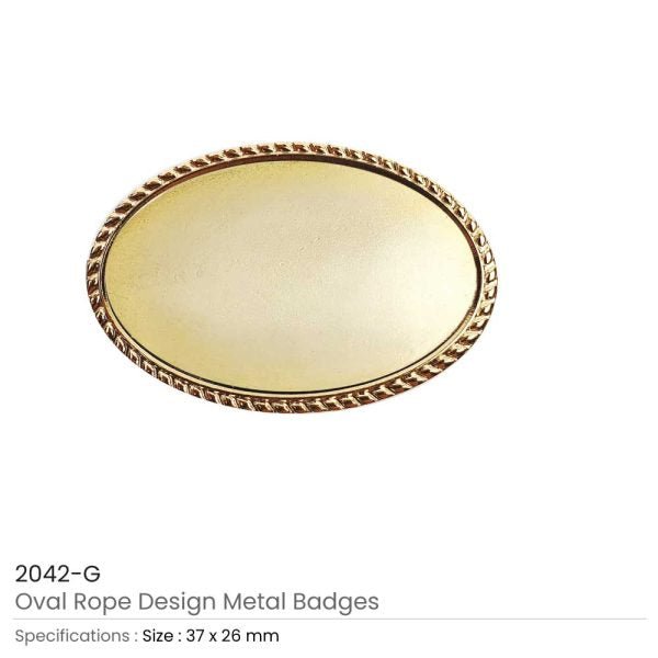 250 Oval Rope Design Logo Badges