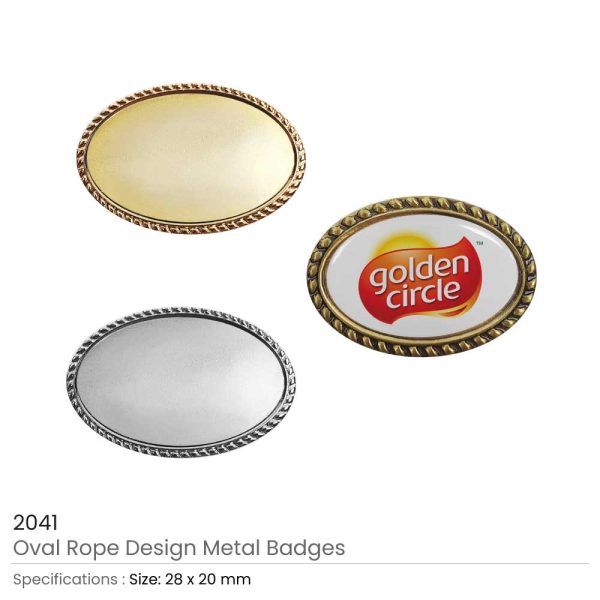 50 Oval Rope Design Logo Badges