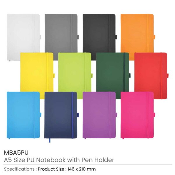 50 PU Notebook with Pen Holder