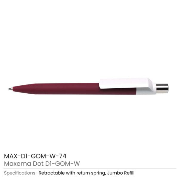 50 Dot Pens with White Clip