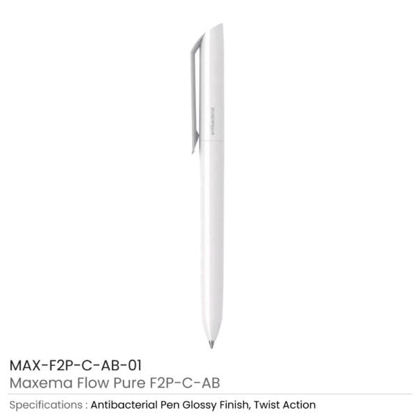 50 Antibacterial Pens Maxema Flow Pure