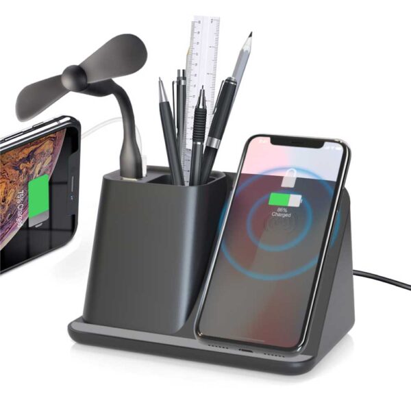 40 Multifunction Pen Holder with Wireless Charging