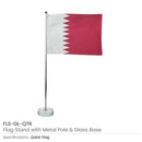40 Flag with Metal Pole and Glass Base