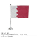 80 Flag with Metal Pole and Silver Base