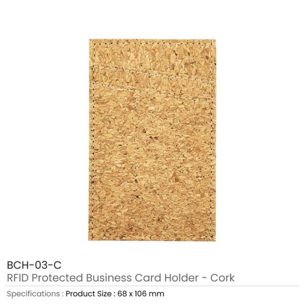 50 RFID Protected Card Holders - Cork