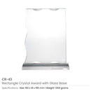 16 Rectangle Crystal Awards