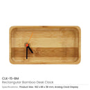 50 Rectangular Bamboo Desk Clock