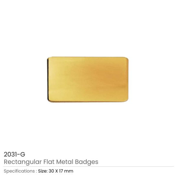 5000 Rectangular Flat Metal Badges
