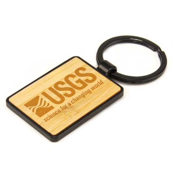 50 Metal Key Chain with Bamboo