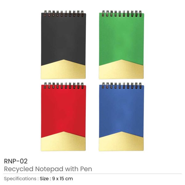 50 Recycled Notepad with Pen