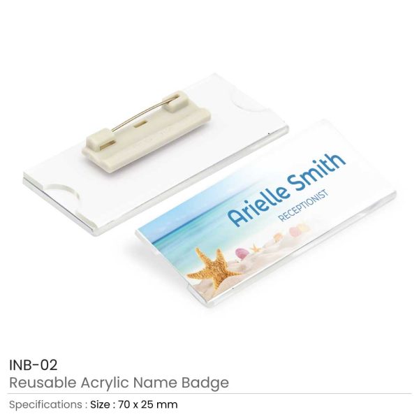 50 Reusable Acrylic Name Badges