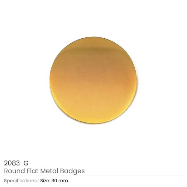 50 Round Flat Metal Badges